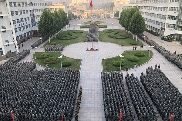 升国旗仪式现场